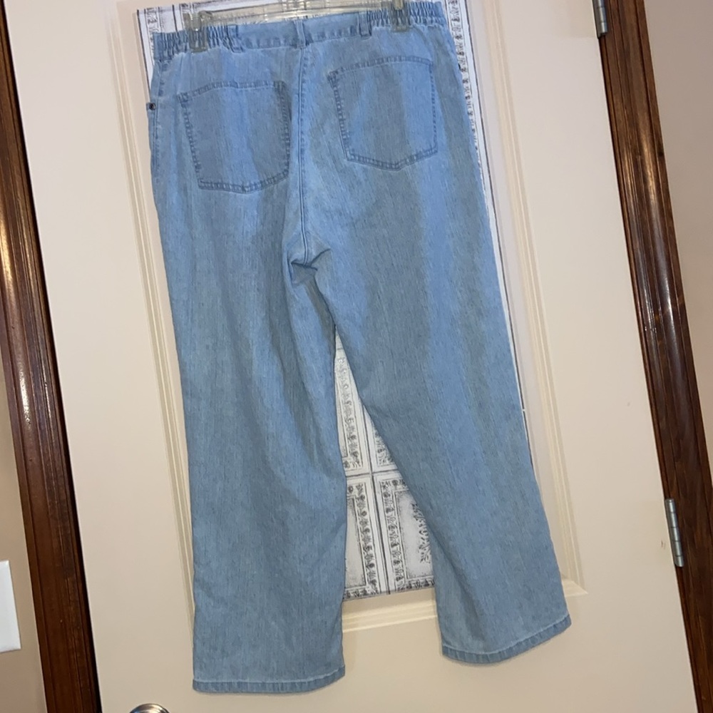 Pre-💙 RubyRoad Sz-10 Lightweight Denim-Awesome Capris w/Decorative Braided Legs - Picture 10 of 16